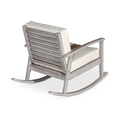 Eucalyptus Rocking Chair With Cushions, Driftwood Gray Finish, Burdy Cushions Gray Eucalyptus
