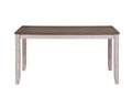 Grayish White And Brown Finish Casual Dining Room Furniture 7Pc Dining Set Rectangular Wooden Table And 6X Side Chairs Fabric Upholstered Seat Multicolor Seats 6 Dining Room Rectangular Dining Table With Chair Wood