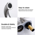 2 Handle 4 Inch Centerset Bathroom Sink Faucet With Pop Up Drain, Brushed Nickel Brushed Nickel Zinc