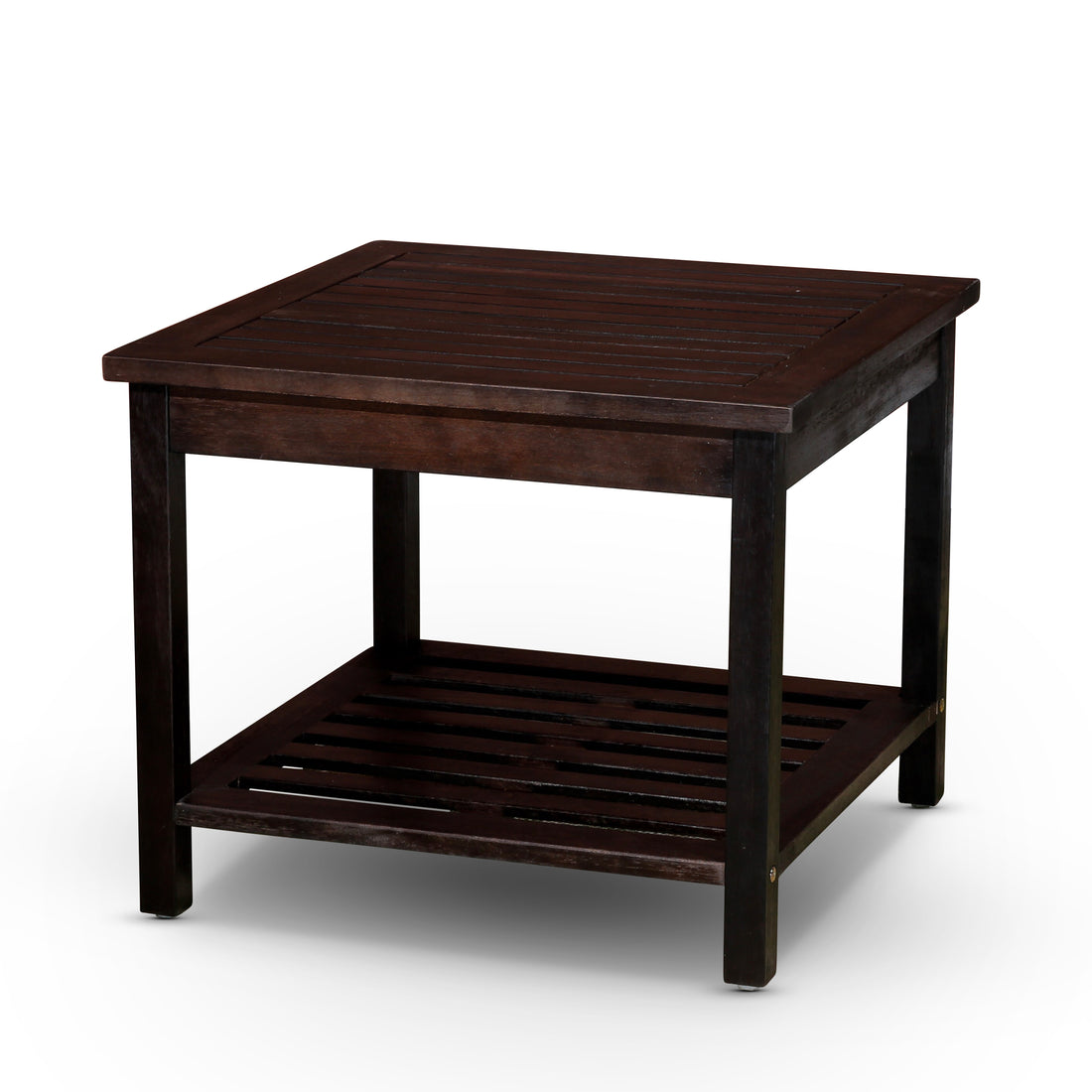 Longs Peak Eucalyptus 2 Shelf Side Table, Espresso Espresso Eucalyptus