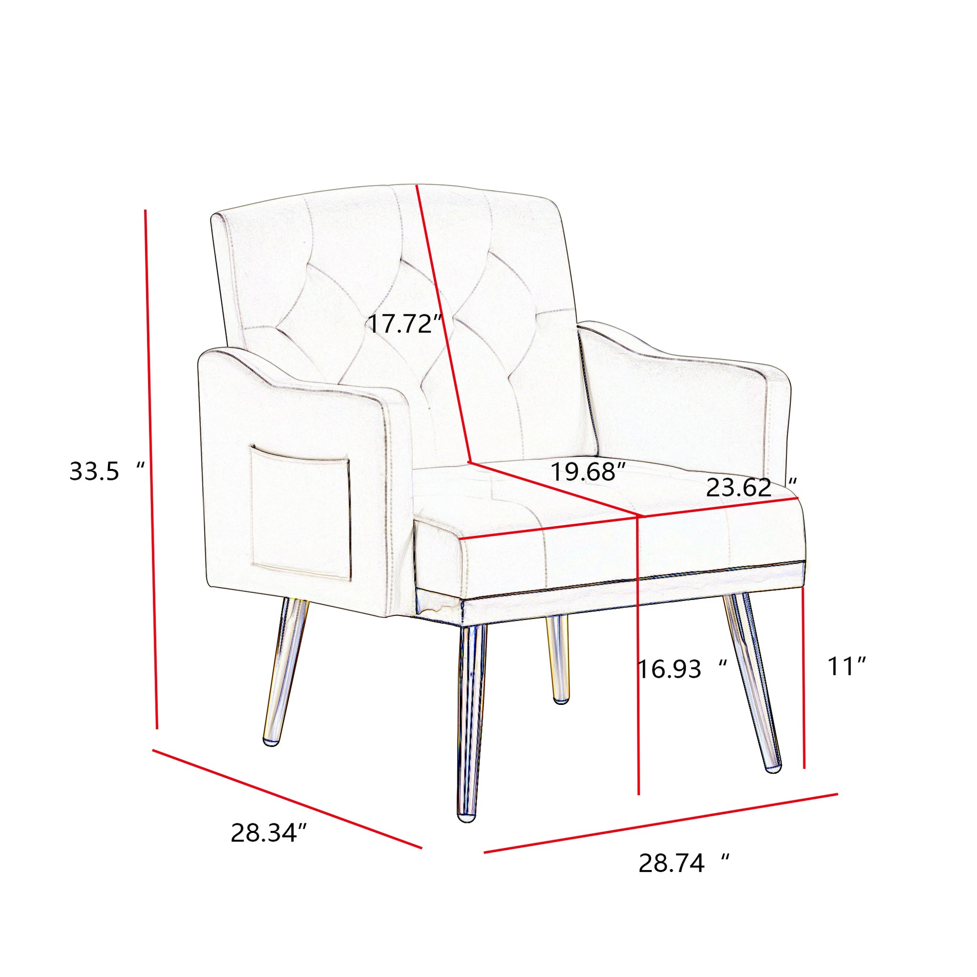 Cream White Velvet Armchair With Metal Legs Cream White Velvet
