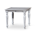 Square Dining Table Silver Grey Solid Wood