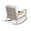 Eucalyptus Rocking Chair With Cushions, Driftwood Gray Finish, Burdy Cushions Gray Eucalyptus