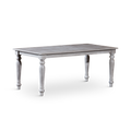 Rectangular Dining Table Silver Grey Solid Wood