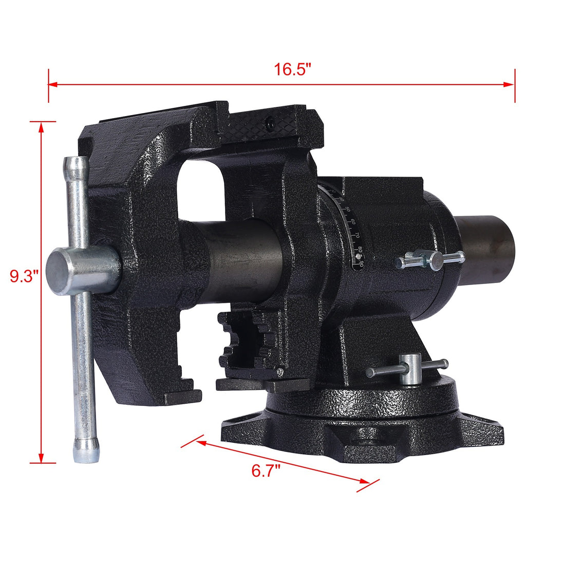 5" Multi Jaw Rotating Bench Vise ,Multipurpose Vise Bench,360 Degree Rotation Clamp On Vise With Swivel Base And Head ,5Inch Black Black Metal