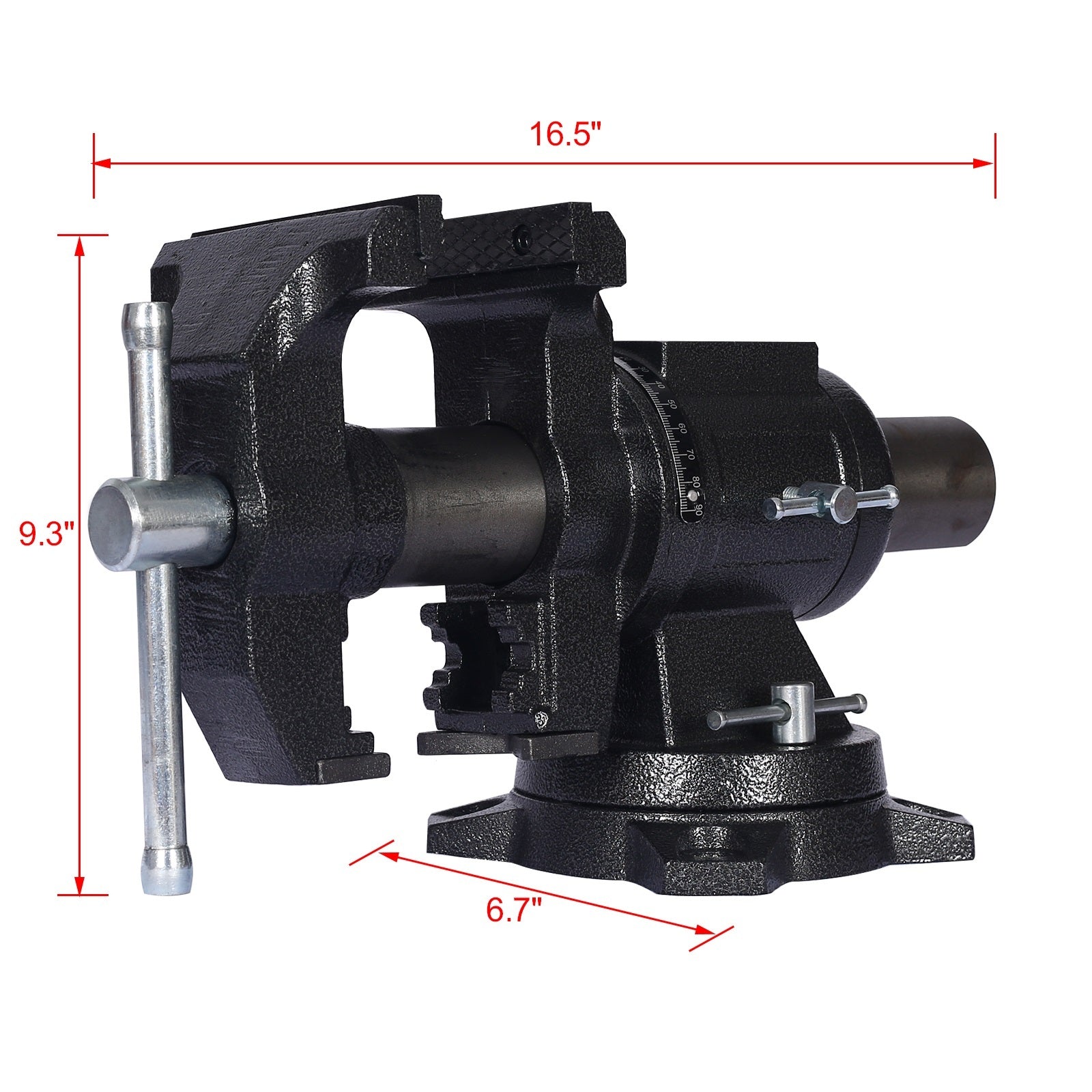 5" Multi Jaw Rotating Bench Vise ,Multipurpose Vise Bench,360 Degree Rotation Clamp On Vise With Swivel Base And Head ,5Inch Black Black Metal