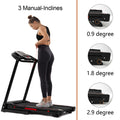 Folding Treadmills For Home 3.5Hp Portable Foldable With Incline, Electric Treadmill For Running Walking Jogging Exercise With 12 Preset Programs, Indoor Workout Training Space Save Apartment,App Black Stainless Steel