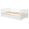 Daybed With Two Storage Drawers ,White Old Sku:W50450915 Twin White Pine