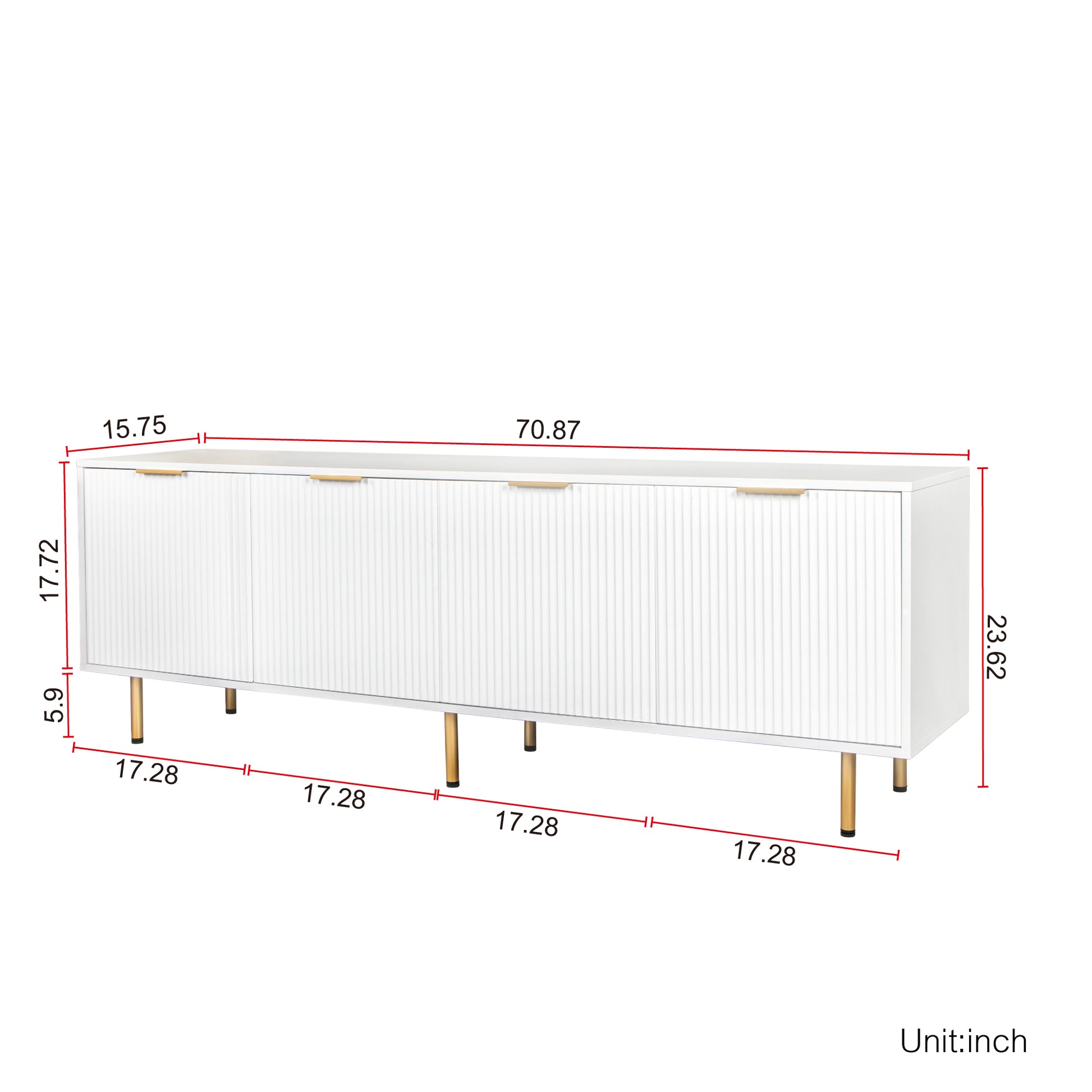 Modern Warm White Tv Cabinet For 80 Inch Tv Stands, For Living Room Bedroom White Mdf