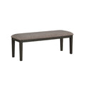 Transitional Look Gray Finish Wood Framed 1Pc Bench Fabric Upholstered Seat Casual Dining Furniture Gray Dining Room Transitional Wood