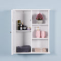 Wall Mount Medicine Cabinet With A Door, Wooden Bathroom Storage Cabinet With Adjustable Shelf White Mdf