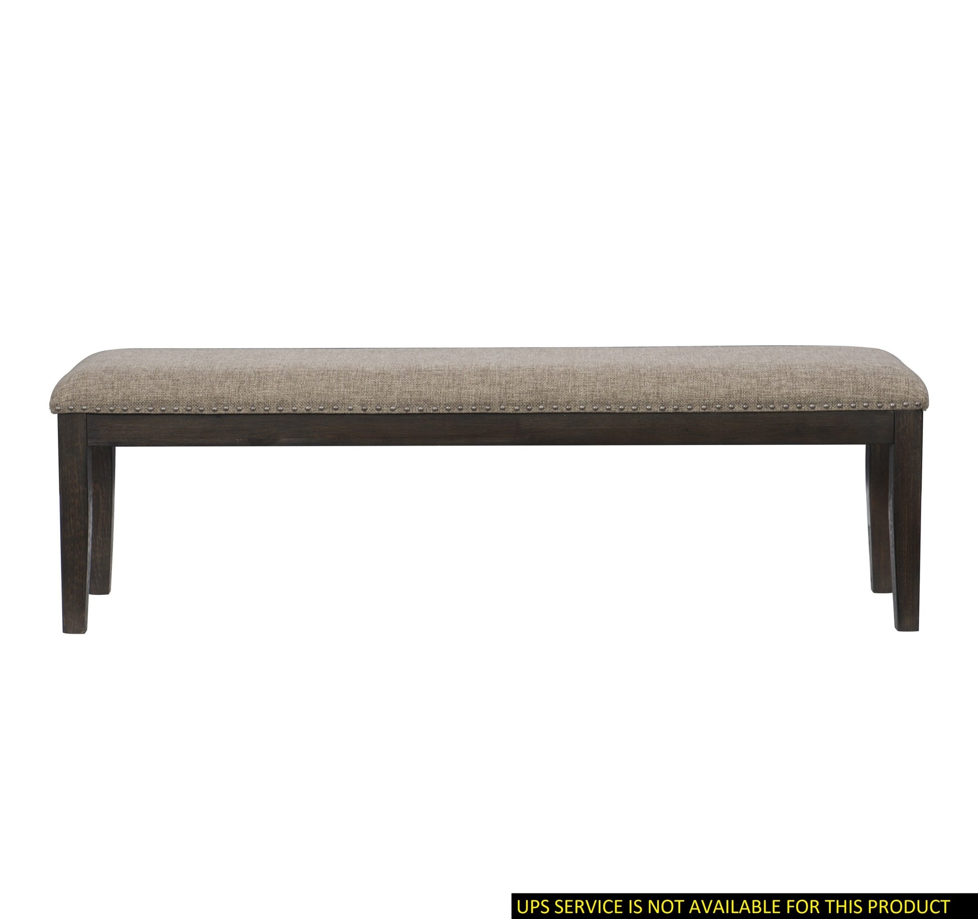 Traditional Style Wood Framed 1Pc Bench Upholstered Naihead Trim Wire Brushed Rustic Brown Finish Dining Room Furniture Brown Mix Dining Room Traditional Wood