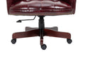 Executive Office Chair High Back Reclining Comfortable Desk Chair Ergonomic Design Thick Padded Seat And Backrest Pu Leather Desk Chair With Smooth Glide Caster Wheels, 1 Pack Burdy Burgundy Foam Pu