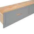 Twin Size Wooden Canopy Daybed With 3 In 1 Storage Drawers,Grey Grey Pine