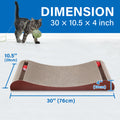 Scratchme Cat Scratcher Cardboard Lounge Bed With Bell Ball Toy Brown Solid Wood