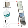 3Rd Generation Gray Solid Wood Frame Full Length Mirror, Dressing Mirror, Bedroom Porch, Decorative Mirror, Clothing Store, Floor Standing Large Mirror, Wall Mounted.60