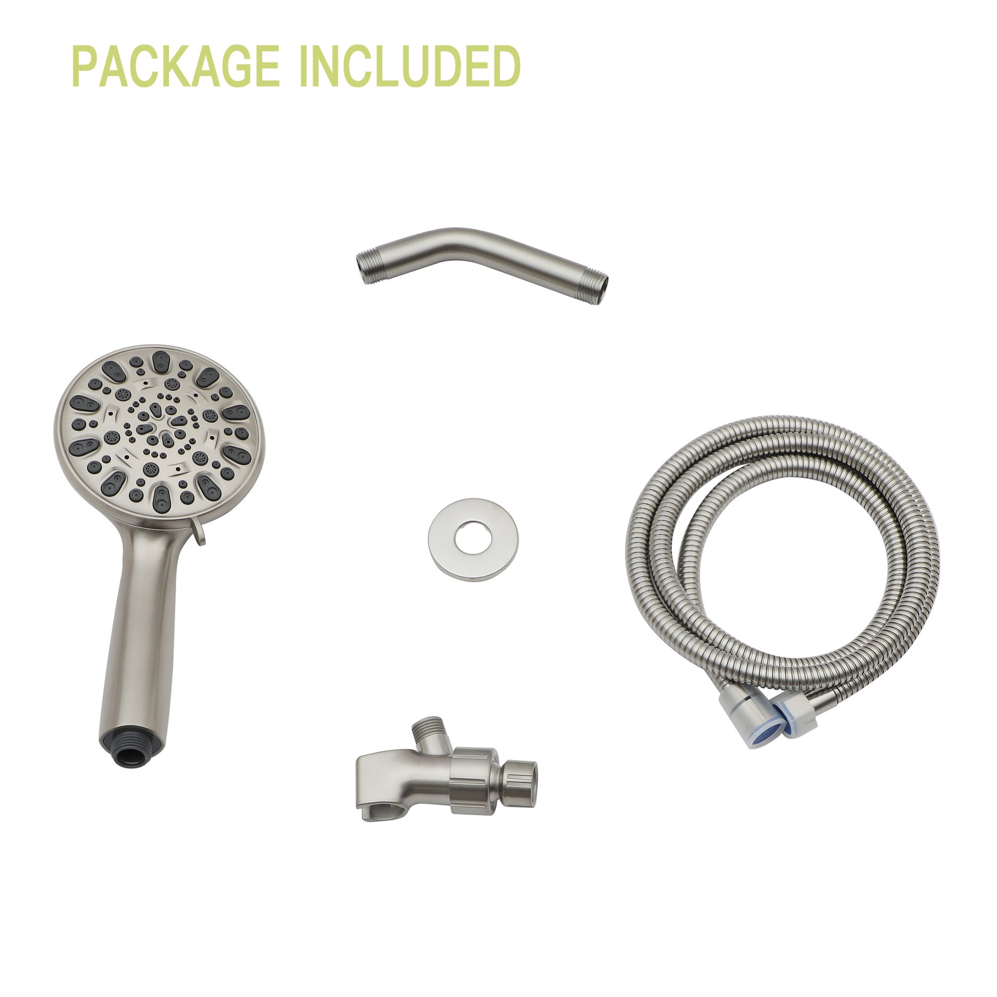 Multi Function Adjustable Hand Shower 7 Function Hand Shower, Brushed Nickel Brushed Nickel Plastic