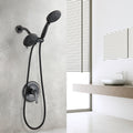 Classic High Pressure Single Handle 6 Function Rain Shower Head With Handheld Shower Valve Included Oil Rubbed Bronze Abs