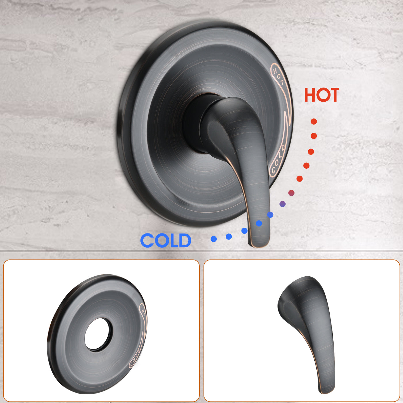 Classic High Pressure Single Handle 6 Function Rain Shower Head With Handheld Shower Valve Included Oil Rubbed Bronze Abs