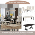 6 Piece Farmhouse Dining Table Set 72