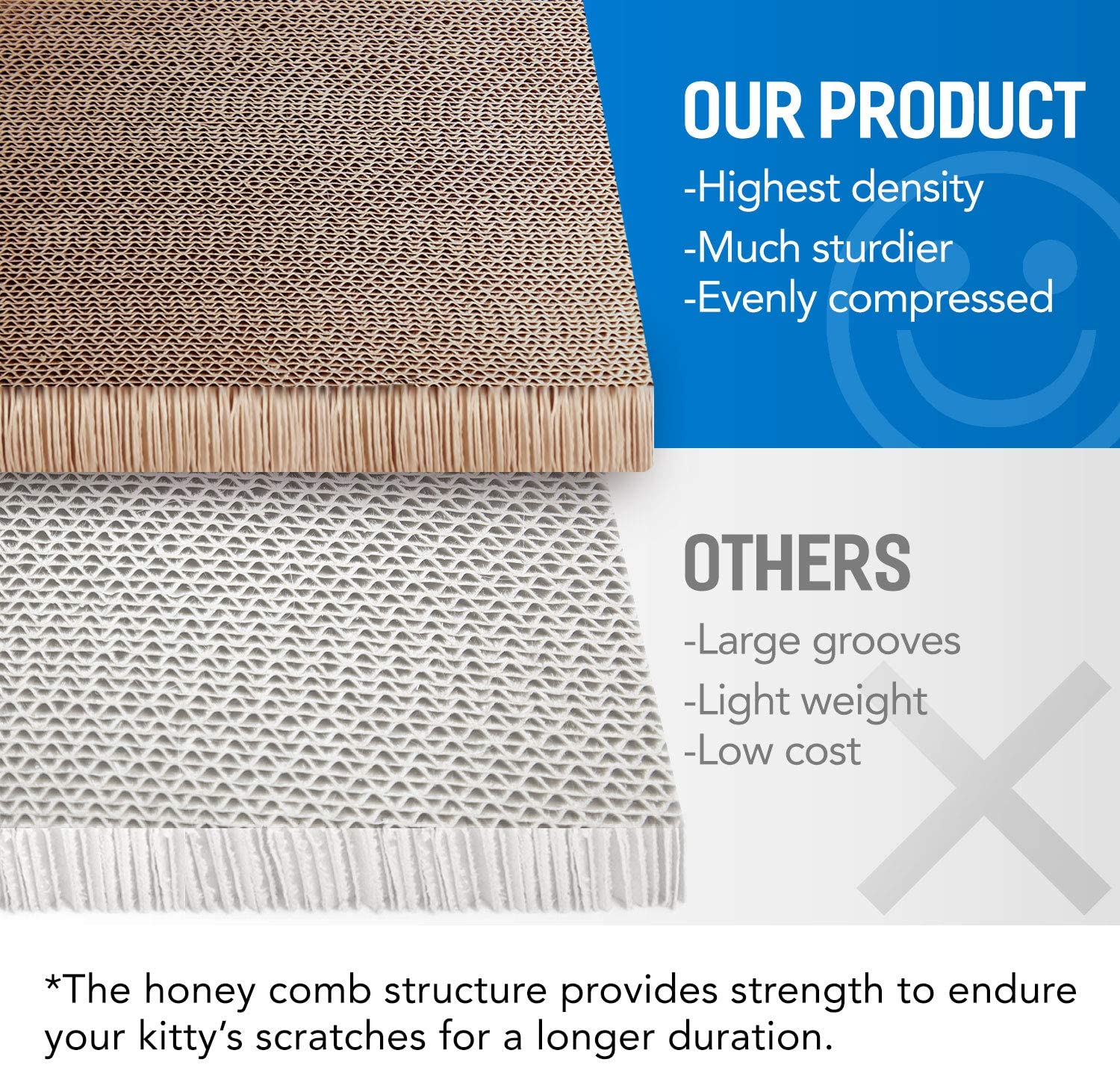 Scratchme Cat Scratcher Post & Board, Cat Scratching Pad, Durable Scratcher Prevents Furniture Damage, Black Marble Brown Solid Wood