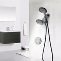 Classic High Pressure Single Handle 6 Function Rain Shower Head With Handheld Shower Valve Included Oil Rubbed Bronze Abs