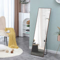 Brown Solid Wood Frame Full Length Mirror, Dressing Mirror, Bedroom Home Porch, Decorative Mirror, Clothing Store, Floor Mounted Large Mirror, Wall Mounted.60