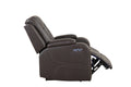 Benz Led & Power Recliner Chair Made With Faux Leather In Brown Brown Faux Leather