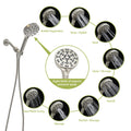 Multi Function Adjustable Hand Shower 8 Function Hand Shower, Brushed Nickel Brushed Nickel Plastic