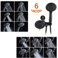 Classic High Pressure Single Handle 6 Function Rain Shower Head With Handheld Shower Valve Included Oil Rubbed Bronze Abs