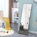 3Rd Generation Gray Solid Wood Frame Full Length Mirror, Dressing Mirror, Bedroom Porch, Decorative Mirror, Clothing Store, Floor Standing Large Mirror, Wall Mounted.60