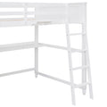 Full Size Loft Bed With Drawers And Desk, Wooden Loft Bed With Shelves White Old Sku:Lt001529Aak White Solid Wood