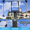 Portable Basketball Hoop & Goal Basketball Stand Height Adjustable 6.2 8.5Ft With 35.4Inch Transparent Backboard & Wheels For Youth Teenagers Outdoor Indoor Basketball Goal Game Play Transparent Iron