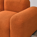 Single Chair For Modular Sofa Orange,Orange Polyester,Polyester