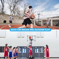 Portable Basketball Hoop & Goal Basketball Stand Height Adjustable 6.2 8.5Ft With 35.4Inch Transparent Backboard & Wheels For Youth Teenagers Outdoor Indoor Basketball Goal Game Play Transparent Iron