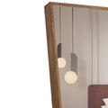 Brown Solid Wood Frame Full Length Mirror, Dressing Mirror, Bedroom Home Porch, Decorative Mirror, Clothing Store, Floor Mounted Large Mirror, Wall Mounted.63