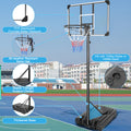 Portable Basketball Hoop & Goal Basketball Stand Height Adjustable 6.2 8.5Ft With 35.4Inch Transparent Backboard & Wheels For Youth Teenagers Outdoor Indoor Basketball Goal Game Play Transparent Iron