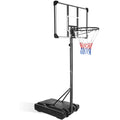 Portable Basketball Hoop & Goal Basketball Stand Height Adjustable 6.2 8.5Ft With 35.4Inch Transparent Backboard & Wheels For Youth Teenagers Outdoor Indoor Basketball Goal Game Play Transparent Iron