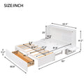 Queen Size Mobile Murphy Bed With Drawer And Little Shelves On Each Side,White Box Spring Not Required Queen White Wood Pine Pine