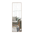 Brown Solid Wood Frame Full Length Mirror, Dressing Mirror, Bedroom Home Porch, Decorative Mirror, Clothing Store, Floor Mounted Large Mirror, Wall Mounted.63