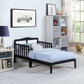 Birdie Toddler Bed Black White Black Solid Wood