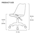 Modern Home Office Desk Chairs, Adjustable 360 Swivel Chair Engineering Plastic Armless Swivel Computer Chair With Wheels For Living Room, Bed Room Office Hotel Dining Room And Amber Brown Brown Plastic