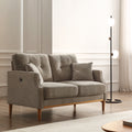 Living Space Sofa 2 Seater ,Loveseat With Waterproof Fabric Creamusb Charge Cream Foam Fabric