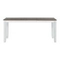 Retro Style 7 Piece Dining Table Set With Extendable Table And 6 Upholstered Chairs Brown White Brown White Solid Wood