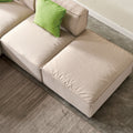 Modular Sectional Fabric Sofa Beige Beige Foam Fabric