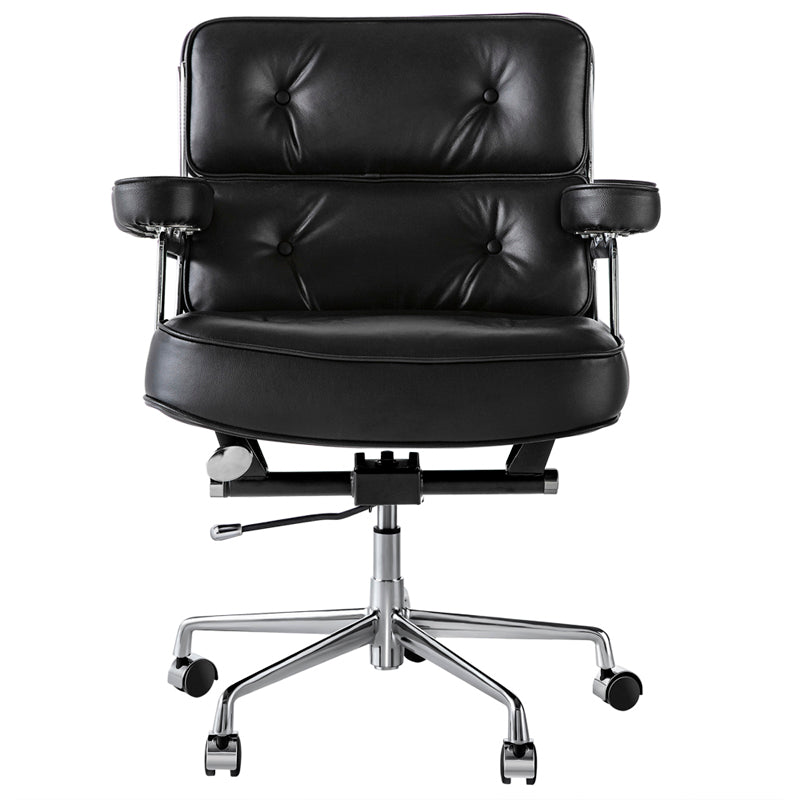 Lobby Office Chair Home And Office Black Genuine Leather