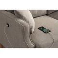Living Space Sofa 3 Seater With Waterproof Fabricusb Charge Port Light Gray Foam Fabric 3 Seat