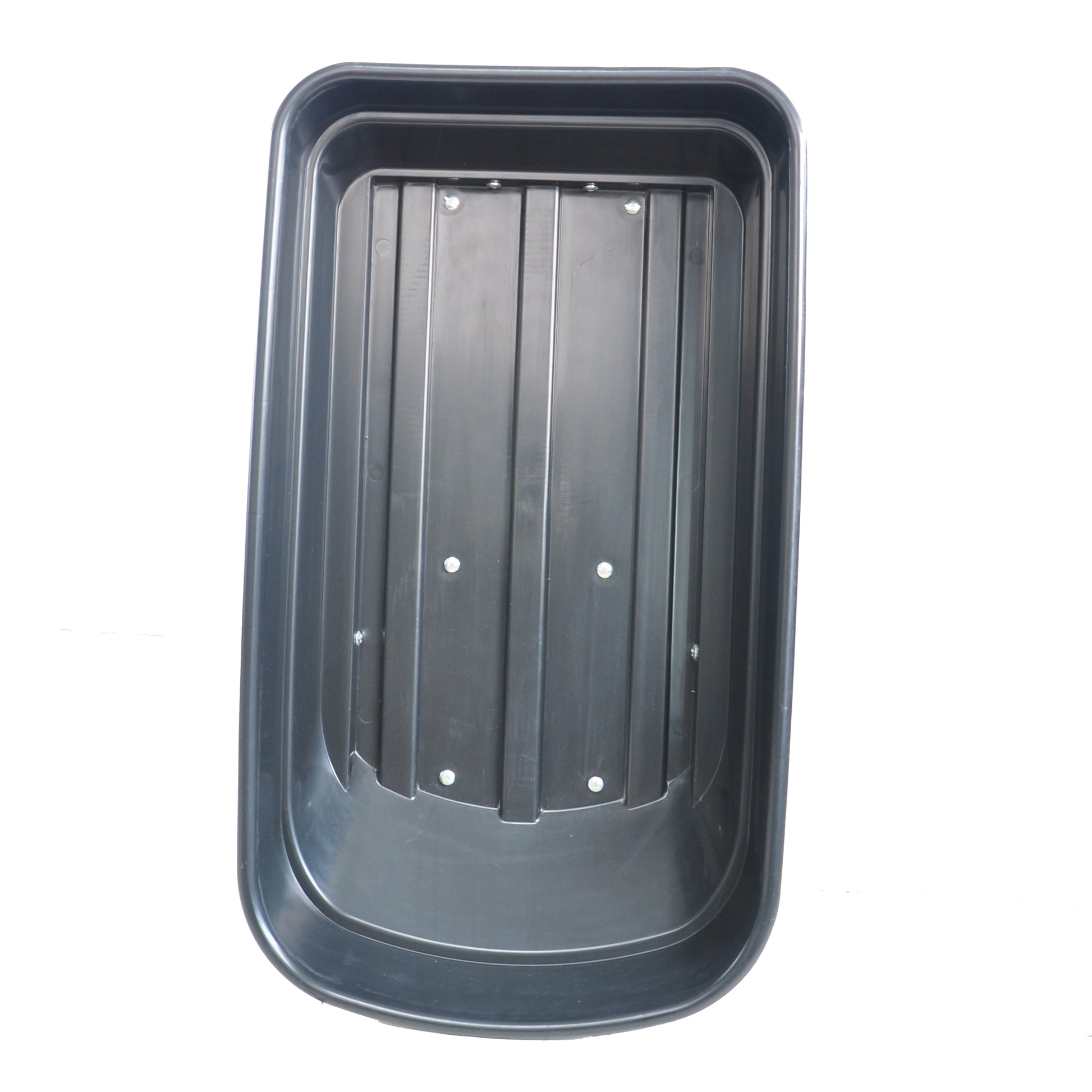 Folding Car Poly Garden Dump Truck With Steel Frame, 10 Inches. Pneumatic Tire, 300 Lb Capacity Body 55L Black Black Metal