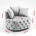 Accent Chair Classical Barrel Chair For Living Room Modern Leisure Sofa Chair Khaki Khaki Foam Velvet