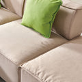 Modular Sectional Fabric Sofa Beige Beige Foam Fabric